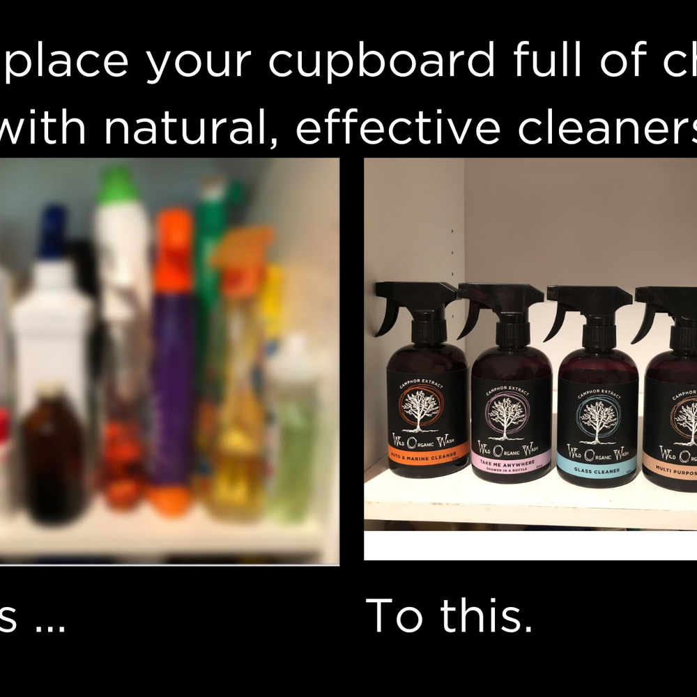 Wild Organic Wash natural cleaners contain no harmful chemicals