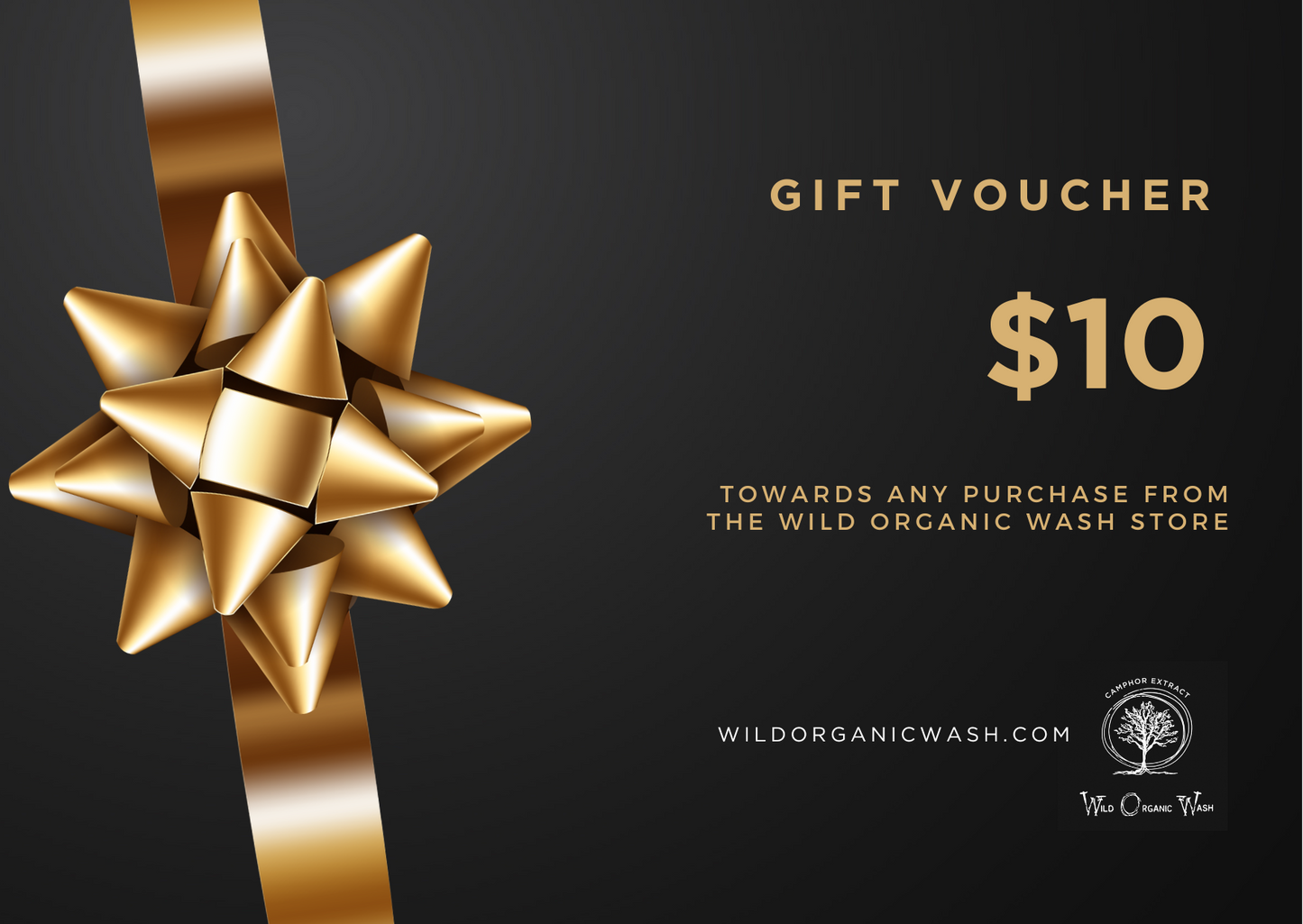 $10 WILD ORGANIC WASH GIFT VOUCHER